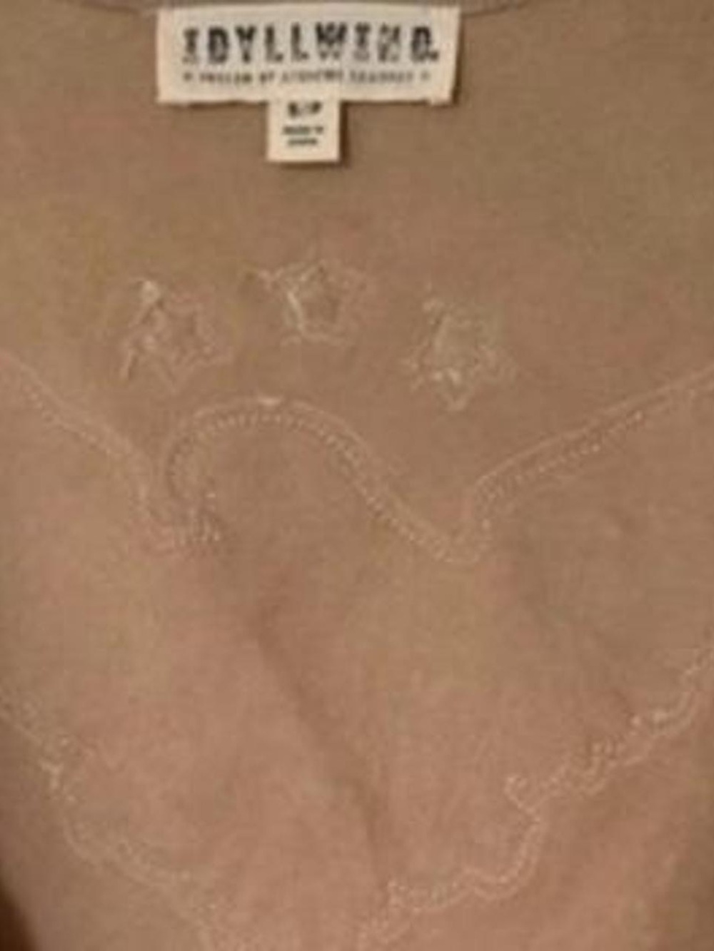 IDYLLWIND Miranda Lambert Tan Fringe Vest Faux Suede Large Eagle Americana - Picture 6 of 8